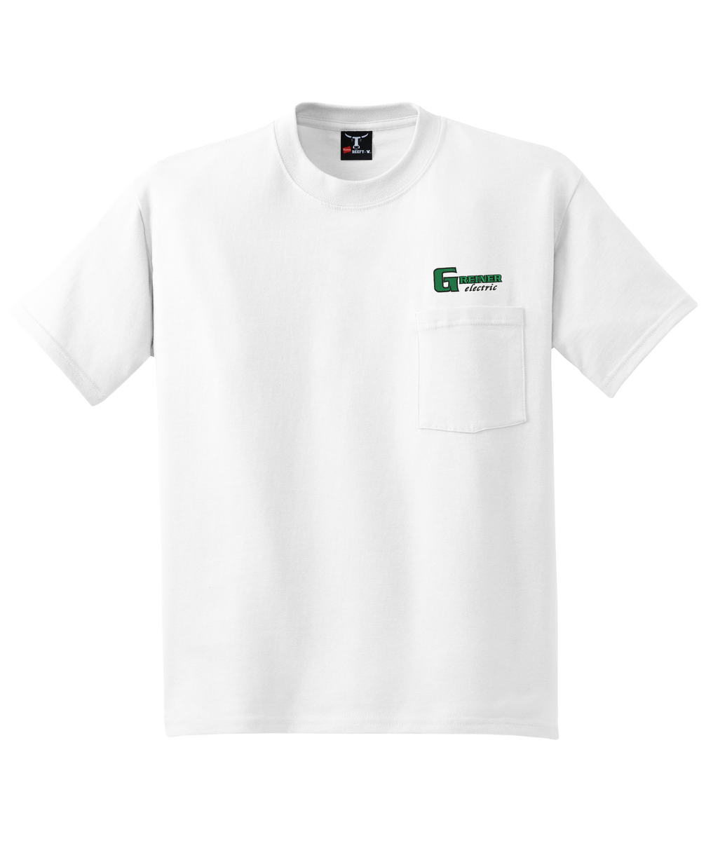 Hanes® Beefy-T® - 100% Cotton T-Shirt with Pocket - LIGHT COLORS ...
